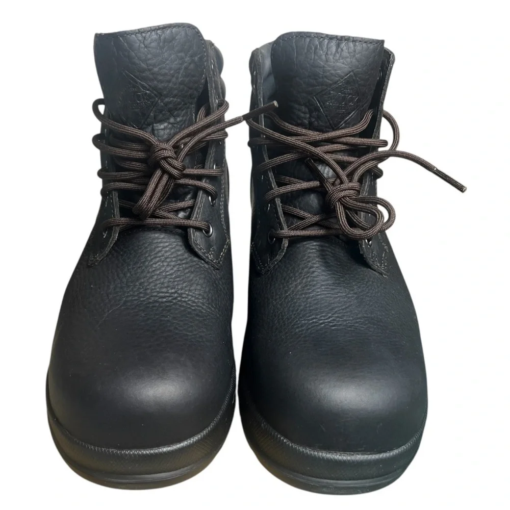 Muck Boot Chore Farm Leather Comp Toe 6” Lace Up Chelsea Boot Waterproof Black